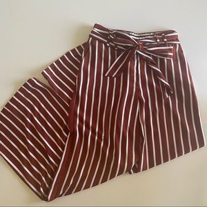 Rust and White Palazzo Pants